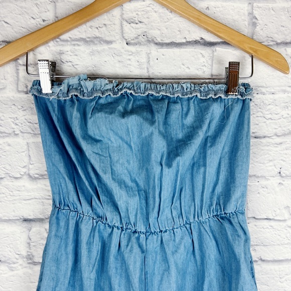 Jessica Simpson Denim Wide Leg Jumpsuit Sz Small - Picture 6 of 8